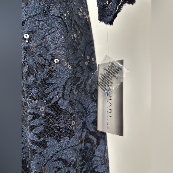 Tahari ASL navy evening gown NWT size 8 - Picture 8 of 15